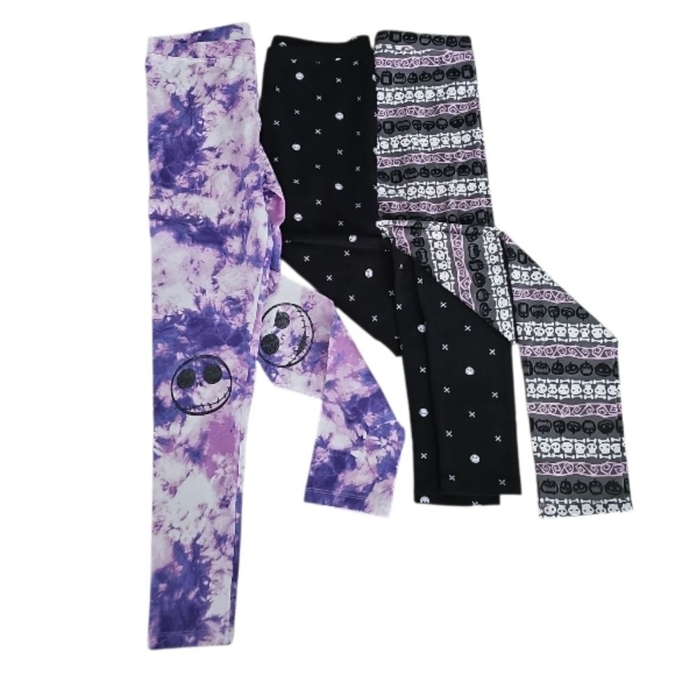Disney Nightmare Before Christmas Leggings Set Youth XL Jack Skellington 3Pc